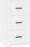 vidaXL - Dressoir - 40x33x70 - cm - bewerkt - hout - wit