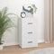 vidaXL - Dressoir - 40x33x70 - cm - bewerkt - hout - wit
