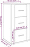 vidaXL - Dressoir - 40x33x70 - cm - bewerkt - hout - wit