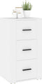vidaXL - Dressoir - 40x33x70 - cm - bewerkt - hout - wit