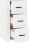 vidaXL - Dressoir - 40x33x70 - cm - bewerkt - hout - wit