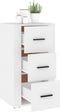 vidaXL - Dressoir - 40x33x70 - cm - bewerkt - hout - wit