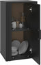 vidaXL - Dressoir - 40x33x70 - cm - bewerkt - hout - zwart