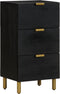 vidaXL - Dressoir - 40x33x75 - cm - bewerkt - hout - zwart