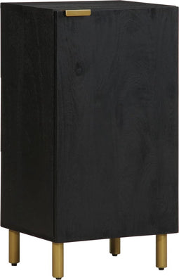 vidaXL - Dressoir - 40x33x75 - cm - bewerkt - hout - zwart