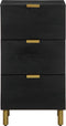 vidaXL - Dressoir - 40x33x75 - cm - bewerkt - hout - zwart