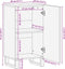 vidaXL - Dressoir - 40x34x75 - cm - massief - ruw - mangohout