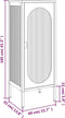 vidaXL - Dressoir - 40x35x105 - cm - glas - en - staal - zwart