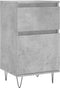 vidaXL - Dressoir - 40x35x70 - cm - bewerkt - hout - betongrijs