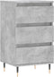 vidaXL - Dressoir - 40x35x70 - cm - bewerkt - hout - betongrijs