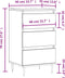 vidaXL - Dressoir - 40x35x70 - cm - bewerkt - hout - betongrijs