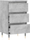 vidaXL - Dressoir - 40x35x70 - cm - bewerkt - hout - betongrijs