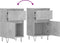 vidaXL - Dressoir - 40x35x70 - cm - bewerkt - hout - betongrijs