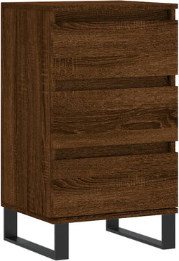 vidaXL - Dressoir - 40x35x70 - cm - bewerkt - hout - bruin - eikenkleur
