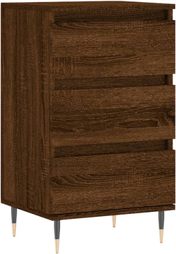 vidaXL - Dressoir - 40x35x70 - cm - bewerkt - hout - bruin - eikenkleur