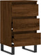 vidaXL - Dressoir - 40x35x70 - cm - bewerkt - hout - bruin - eikenkleur