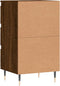 vidaXL - Dressoir - 40x35x70 - cm - bewerkt - hout - bruin - eikenkleur