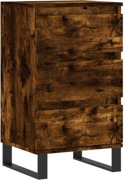 vidaXL - Dressoir - 40x35x70 - cm - bewerkt - hout - gerookt - eikenkleurig