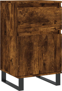 vidaXL - Dressoir - 40x35x70 - cm - bewerkt - hout - gerookt - eikenkleurig