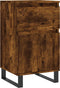 vidaXL - Dressoir - 40x35x70 - cm - bewerkt - hout - gerookt - eikenkleurig