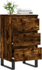 vidaXL - Dressoir - 40x35x70 - cm - bewerkt - hout - gerookt - eikenkleurig