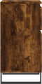 vidaXL - Dressoir - 40x35x70 - cm - bewerkt - hout - gerookt - eikenkleurig