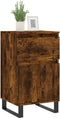 vidaXL - Dressoir - 40x35x70 - cm - bewerkt - hout - gerookt - eikenkleurig