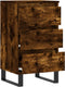 vidaXL - Dressoir - 40x35x70 - cm - bewerkt - hout - gerookt - eikenkleurig