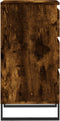vidaXL - Dressoir - 40x35x70 - cm - bewerkt - hout - gerookt - eikenkleurig