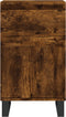 vidaXL - Dressoir - 40x35x70 - cm - bewerkt - hout - gerookt - eikenkleurig
