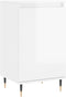 vidaXL - Dressoir - 40x35x70 - cm - bewerkt - hout - hoogglans - wit