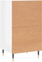 vidaXL - Dressoir - 40x35x70 - cm - bewerkt - hout - hoogglans - wit