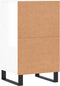 vidaXL - Dressoir - 40x35x70 - cm - bewerkt - hout - hoogglans - wit