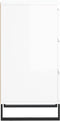 vidaXL - Dressoir - 40x35x70 - cm - bewerkt - hout - hoogglans - wit