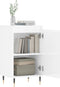 vidaXL - Dressoir - 40x35x70 - cm - bewerkt - hout - hoogglans - wit