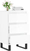 vidaXL - Dressoir - 40x35x70 - cm - bewerkt - hout - hoogglans - wit
