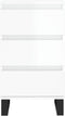 vidaXL - Dressoir - 40x35x70 - cm - bewerkt - hout - hoogglans - wit