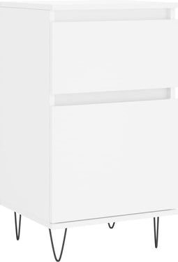 vidaXL - Dressoir - 40x35x70 - cm - bewerkt - hout - wit