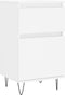 vidaXL - Dressoir - 40x35x70 - cm - bewerkt - hout - wit