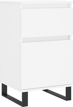 vidaXL - Dressoir - 40x35x70 - cm - bewerkt - hout - wit