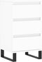 vidaXL - Dressoir - 40x35x70 - cm - bewerkt - hout - wit