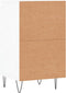 vidaXL - Dressoir - 40x35x70 - cm - bewerkt - hout - wit