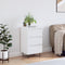 vidaXL - Dressoir - 40x35x70 - cm - bewerkt - hout - wit