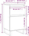 vidaXL - Dressoir - 40x35x70 - cm - bewerkt - hout - wit