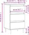 vidaXL - Dressoir - 40x35x70 - cm - bewerkt - hout - wit