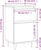 vidaXL - Dressoir - 40x35x70 - cm - bewerkt - hout - wit