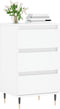 vidaXL - Dressoir - 40x35x70 - cm - bewerkt - hout - wit