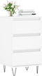 vidaXL - Dressoir - 40x35x70 - cm - bewerkt - hout - wit