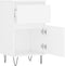 vidaXL - Dressoir - 40x35x70 - cm - bewerkt - hout - wit