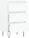 vidaXL - Dressoir - 40x35x70 - cm - bewerkt - hout - wit